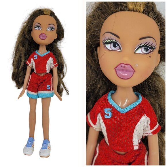 Bratz 2001 Yasmin Doll Purple Eyes Brown Hair Money Piece Highlights Beauty Mark - Picture 1 of 6